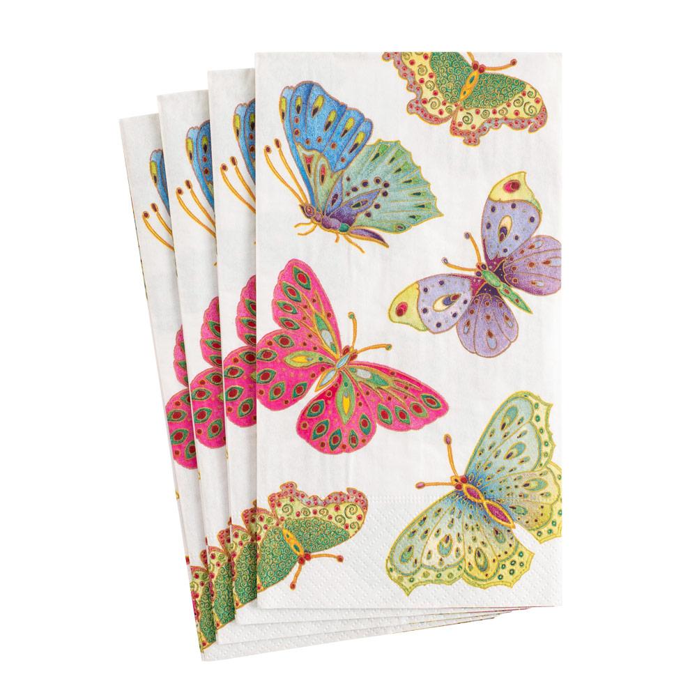 Jeweled Butterflies-Pearl Guest Towel