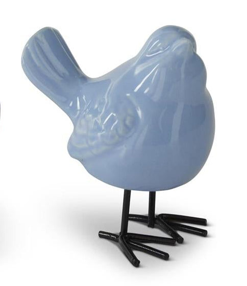 2.5 Inch Blue Porcelain Birds