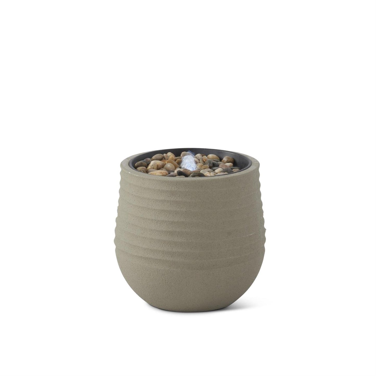 15.5 Inch Round Gray Outdoor Fountain