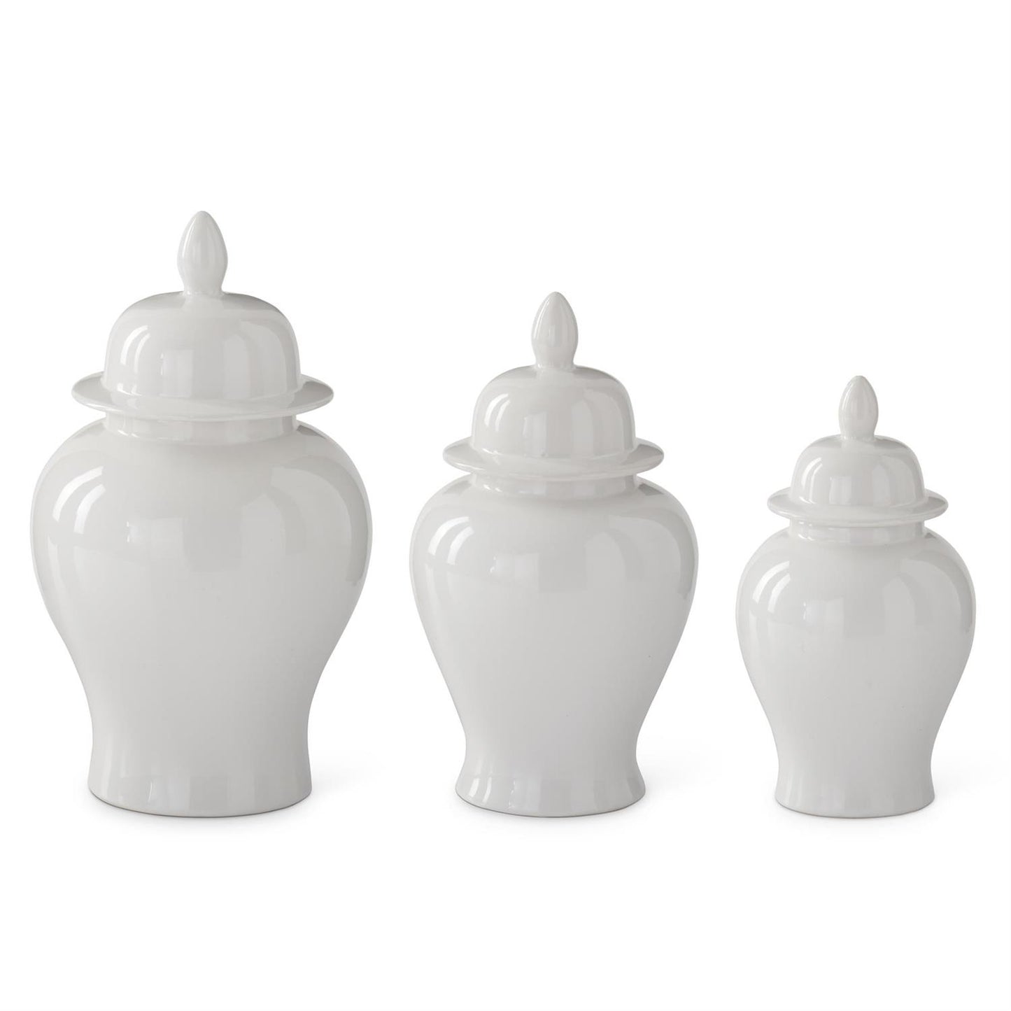 White Ceramic Ginger Jars