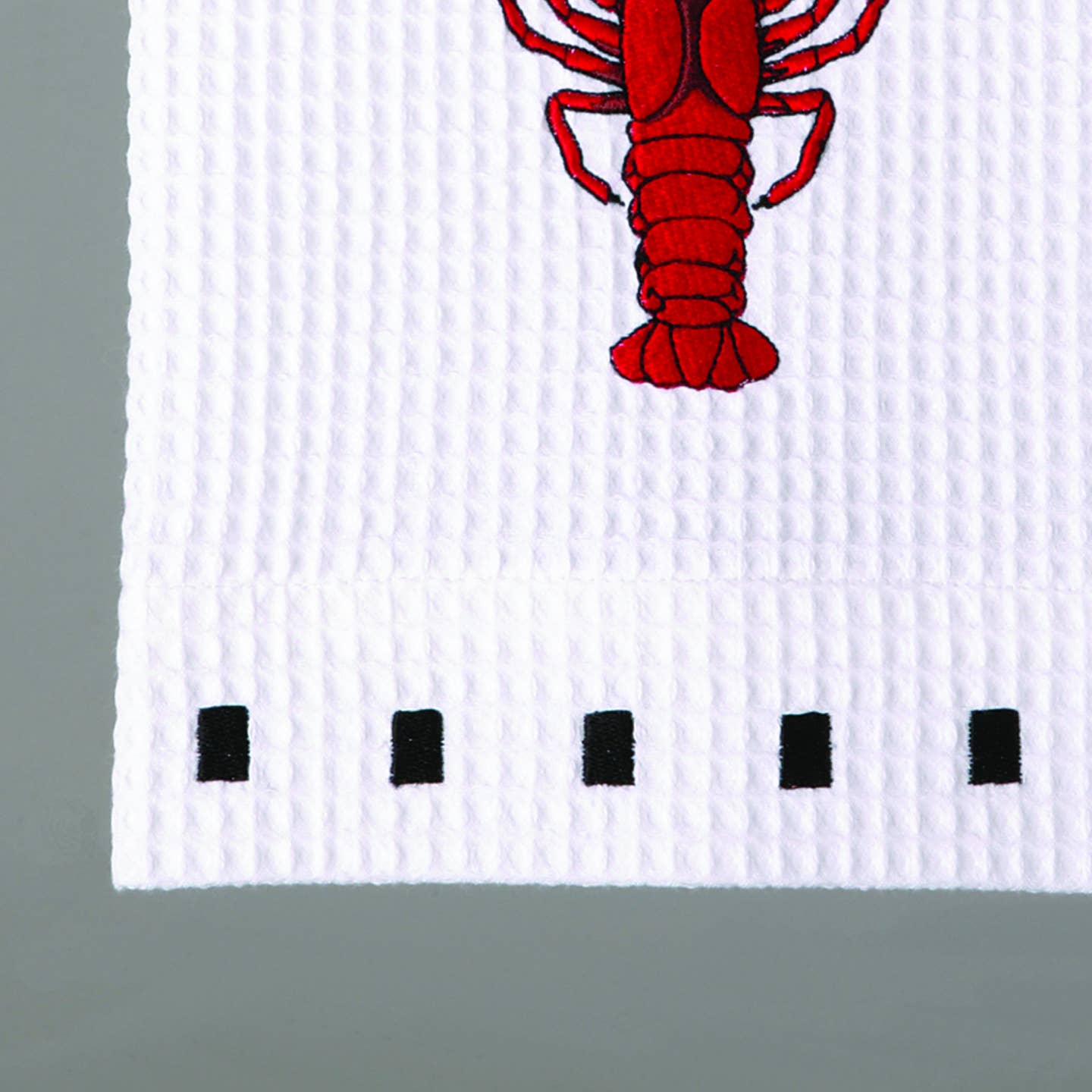 Craw Fish Waffle Weave Kitchen Towel