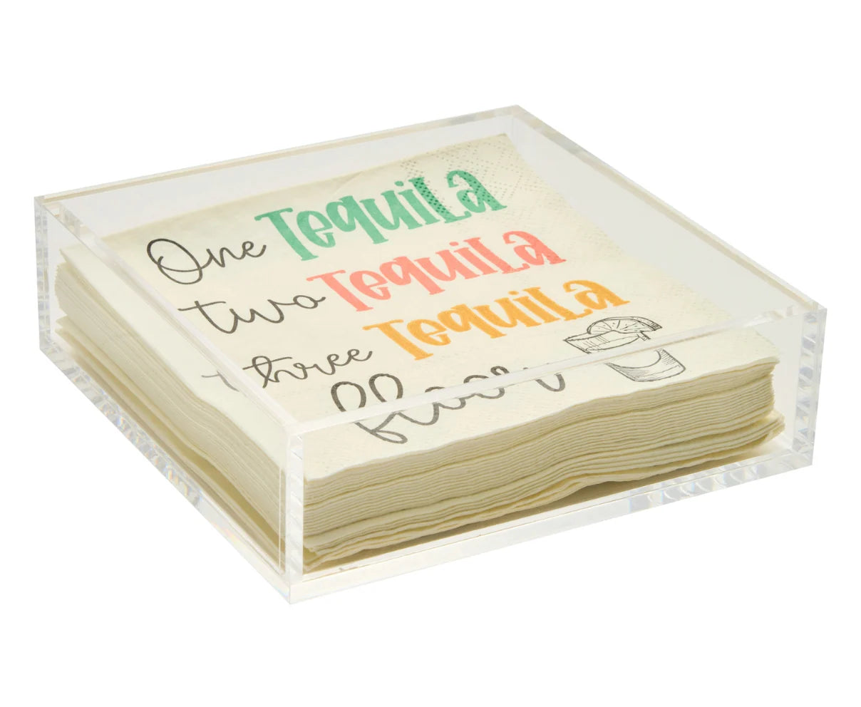 Clear Acrylic Cocktail Napkin Tray