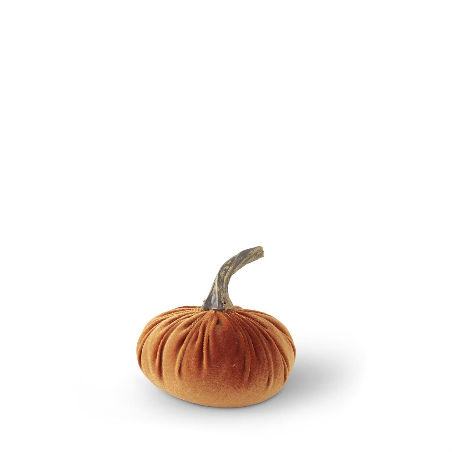 4 Inch Orange Velvet Stuffed Pumpkin