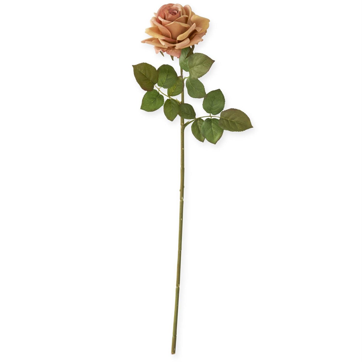 29.5 Inch Tan w/Orange Real Touch Full Bloom Rose