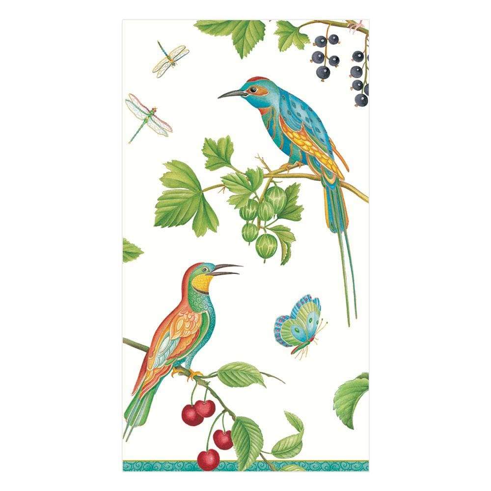 Jeweled Birds Ivory 2 Guest Towel