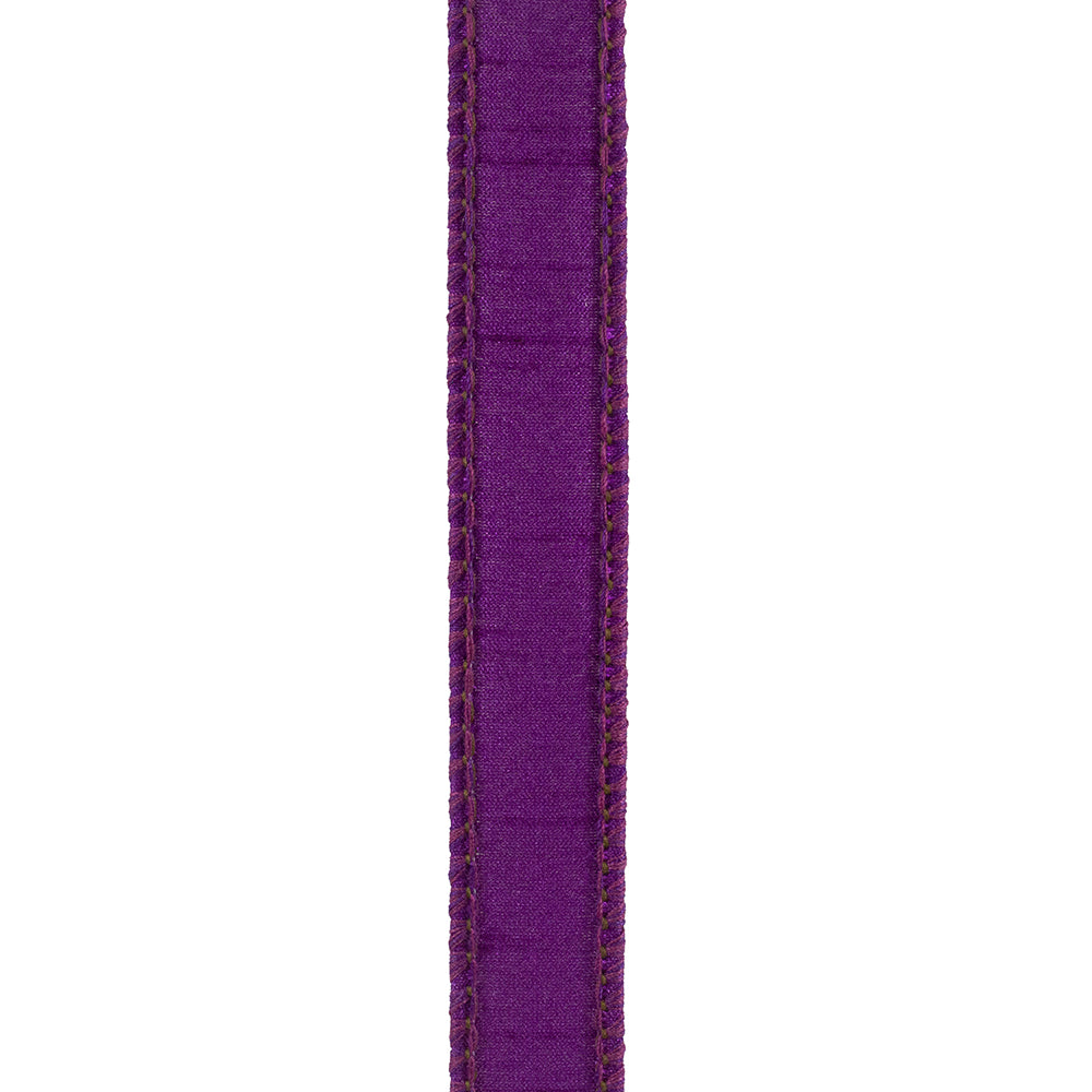 Dupioni Supreme Wired Edge Ribbon Purple 7/8 Inch 10 Yards
