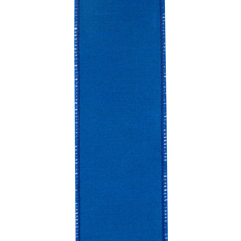 Terra Cotta Ceramics Chinoiserie Twill Deluxe Dupioni Backed Wired Edge Ribbon Porcelain Blue 2-1/2 Inch 10 Yards