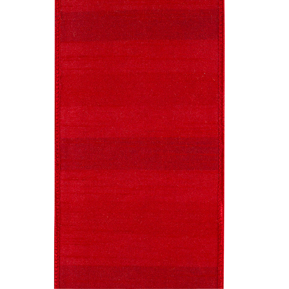 Patriotic Dupioni Plaid Backed Wired Edge Ribbon Red/white/blue 4 Inch 10 Yards