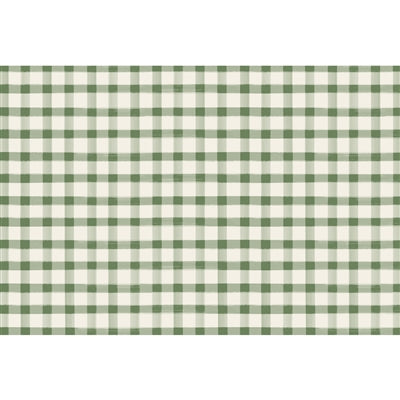 Dark Green Painted Check Placemat