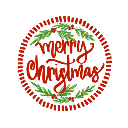Haley's Round Merry Christmas Wreath Sash