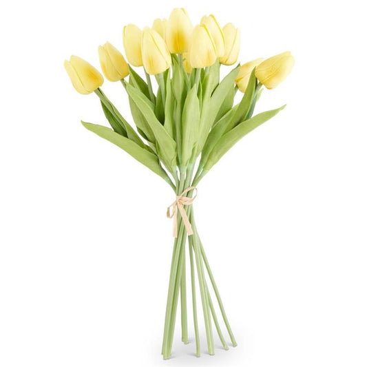 13 Inch Light Yellow Real Touch Mini Tulip Bundle