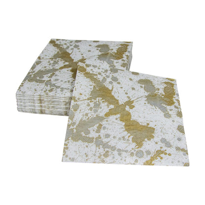 Splatterware Gold Cocktail Napkin