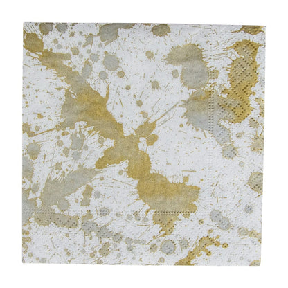 Splatterware Gold Cocktail Napkin