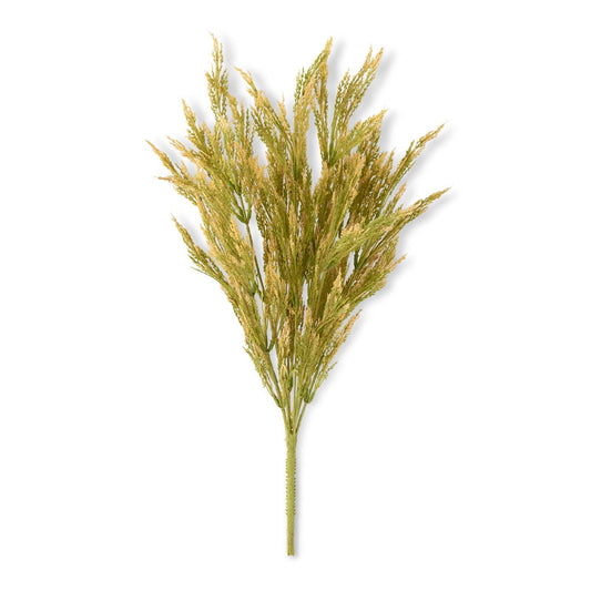 Faux Green Wheat Bush, 21 Inch