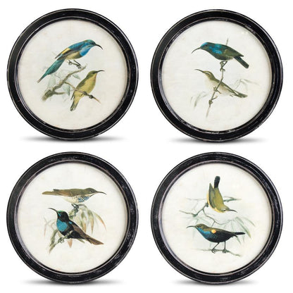 13.75 Inch Round Black Distressed Framed B