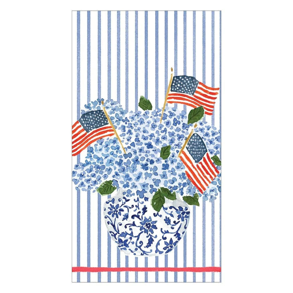 Flags and Hydrangeas Guest Towel