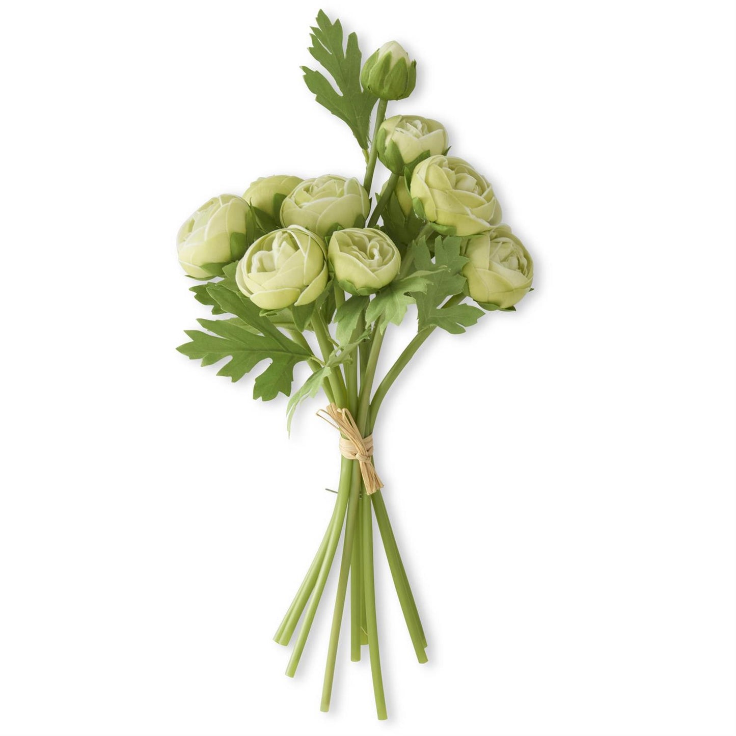 15 Inch Green Real Touch Ranunculus Bundle
