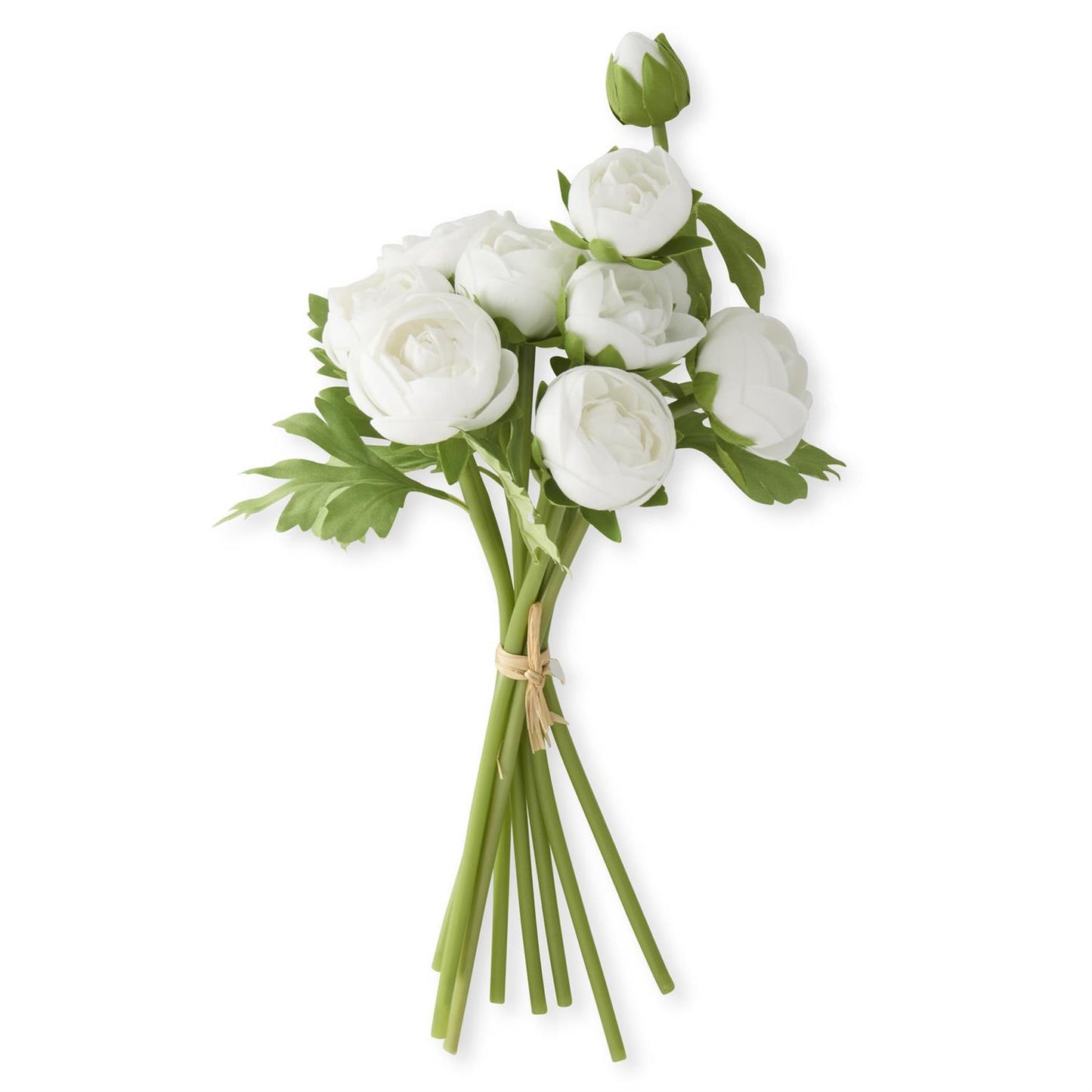 15 Inch White Real Touch Ranunculus