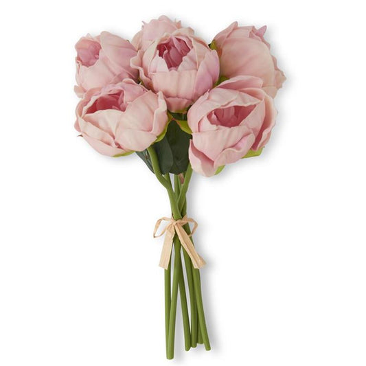 12 Inch Pink Real Touch Peony