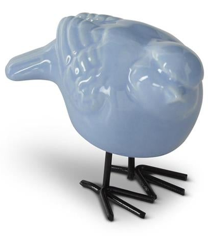 2.5 Inch Blue Porcelain Birds