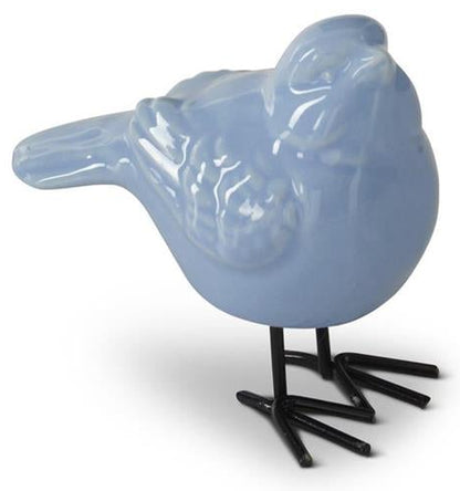 2.5 Inch Blue Porcelain Birds