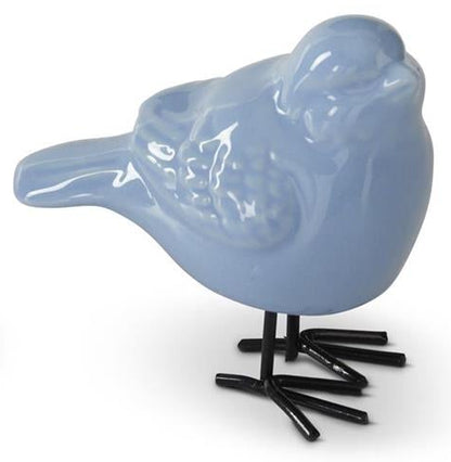 2.5 Inch Blue Porcelain Birds