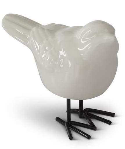 2.5 Inch White Porcelain Birds