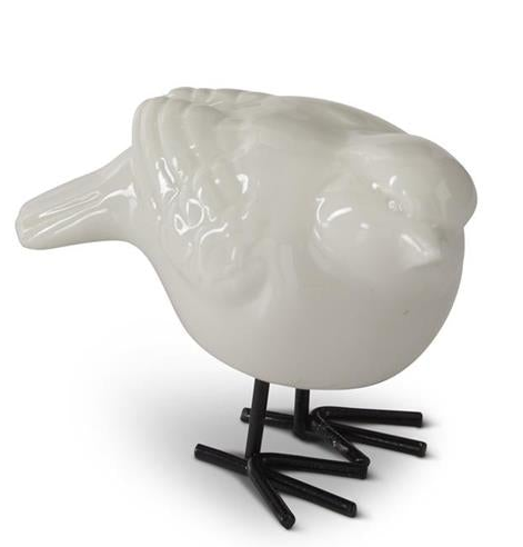 2.5 Inch White Porcelain Birds