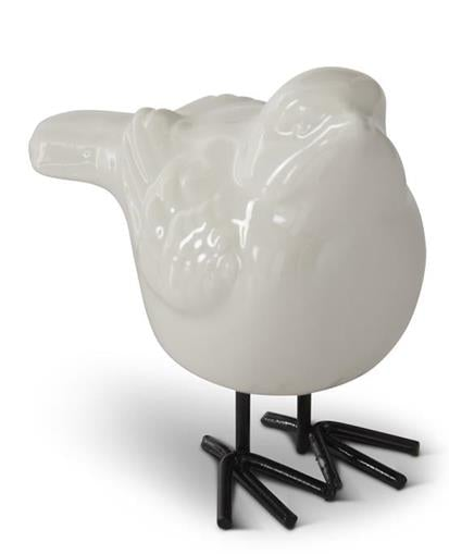 2.5 Inch White Porcelain Birds