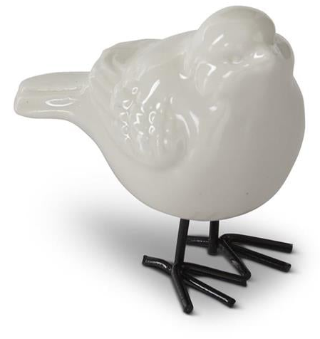 2.5 Inch White Porcelain Birds