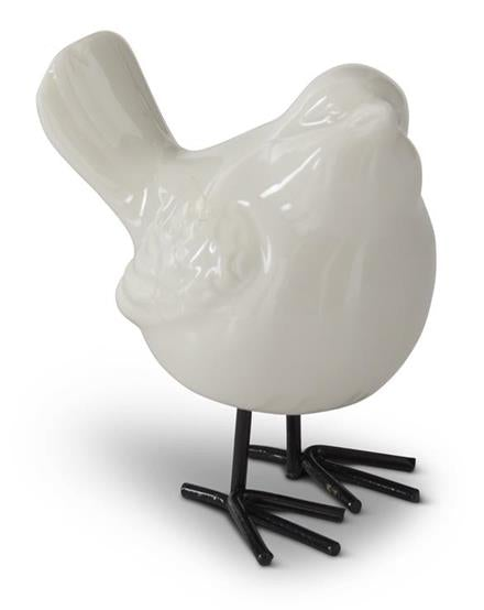 2.5 Inch White Porcelain Birds