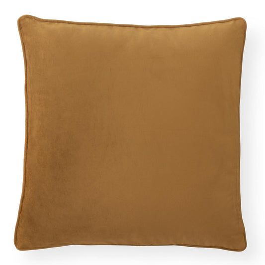 20 Inch Mustard Velvet Square Pillow
