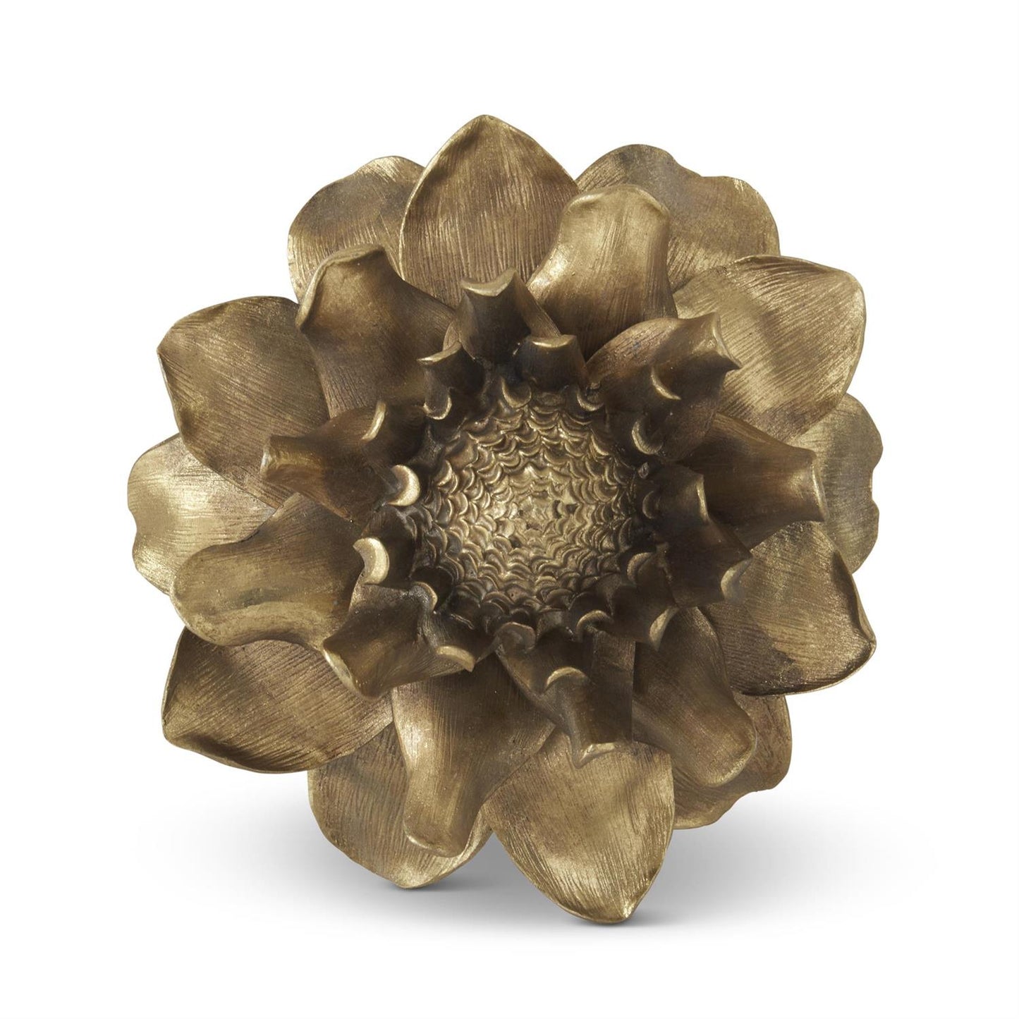 9 Inch Gold Resin Wall Hanging Flower