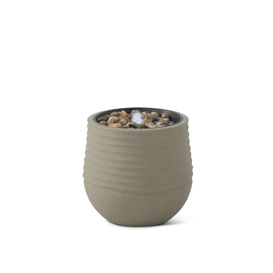 15.5 Inch Round Gray Outdoor Fountain