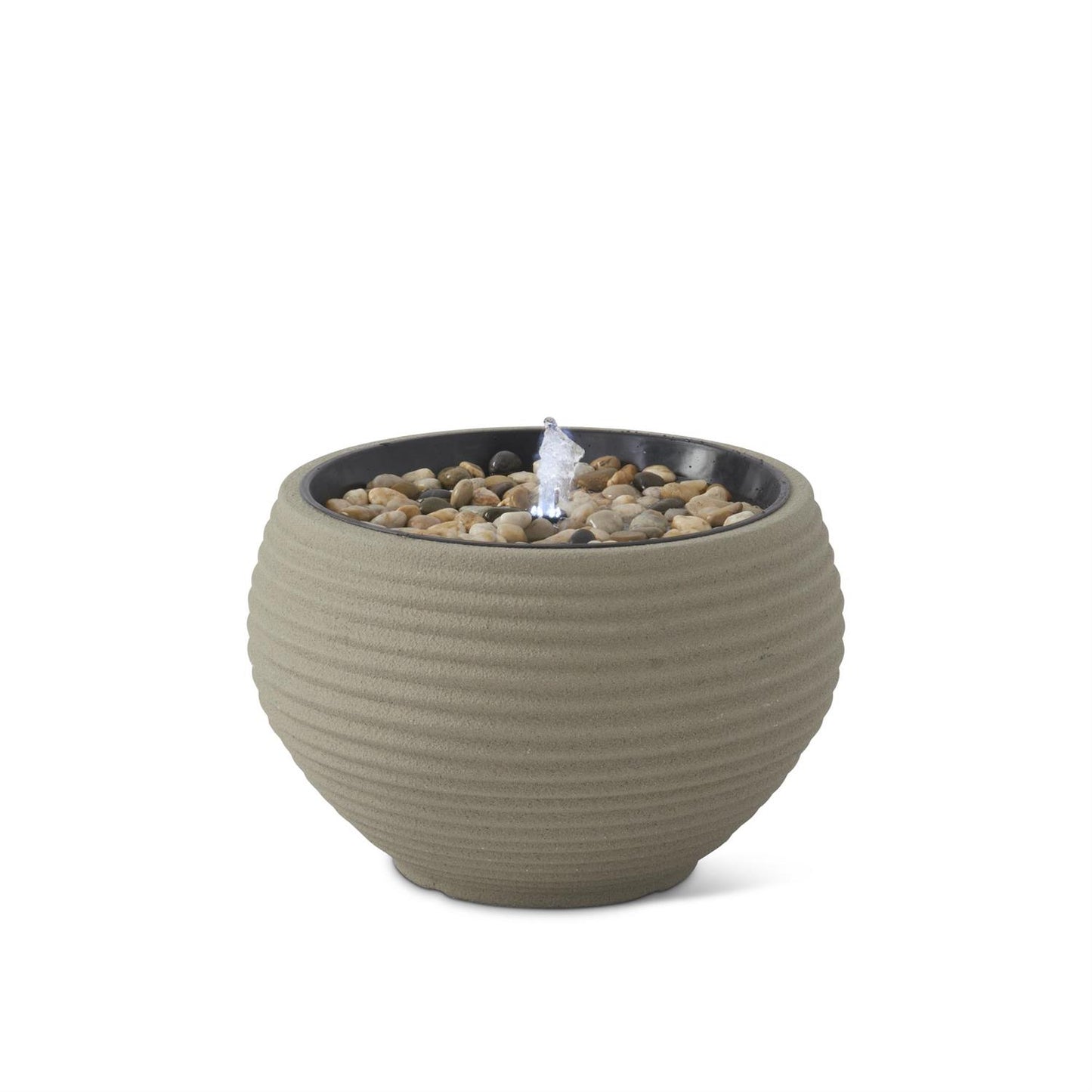 14 Inch Round Gray Outdoor Fountain