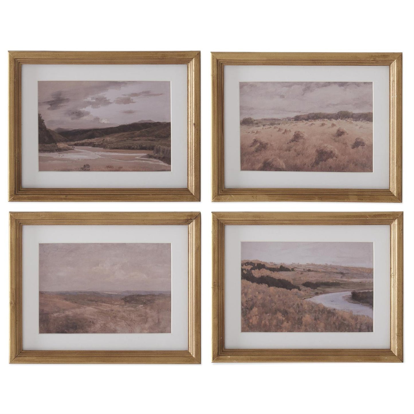 11 Inch Gold Framed Landscape Prints