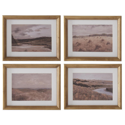 11 Inch Gold Framed Landscape Prints