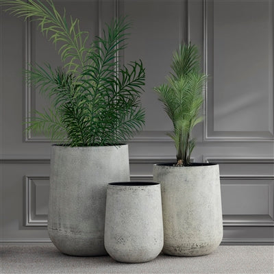 Antique Gray Iron Planters