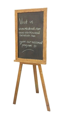 Standing Blackboard Wood - A - Natural