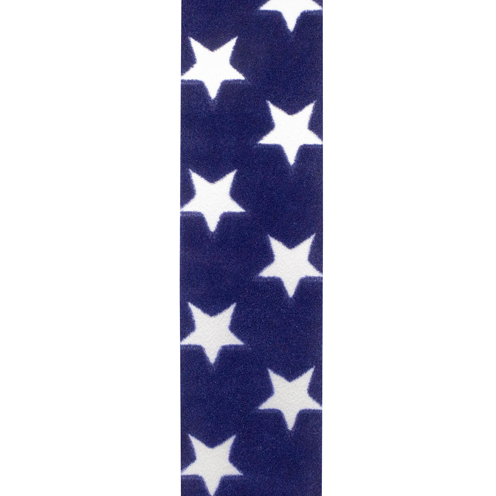 Stars Velvet Ribbon Blue 1-3/8 Inch 20 Yards