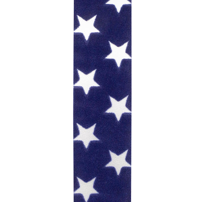 Stars Velvet Ribbon Blue 1-3/8 Inch 20 Yards