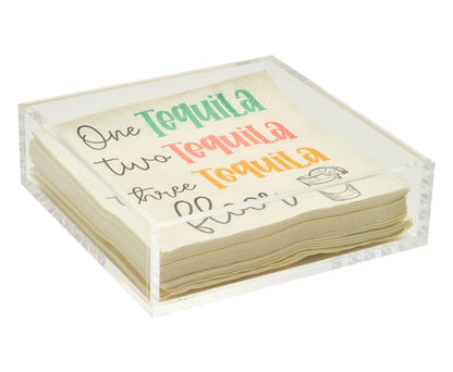 Clear Acrylic Cocktail Napkin Tray