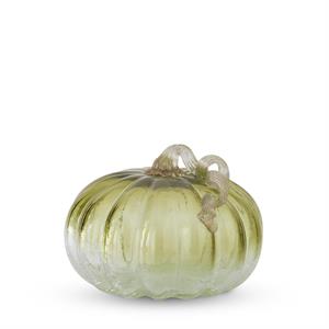 Crackled Handblown Glass Pumpkin, Large
