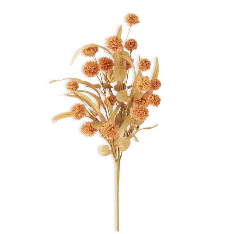 Faux Orange Sycamore Fruit Ball Bush, 20.5 Inch