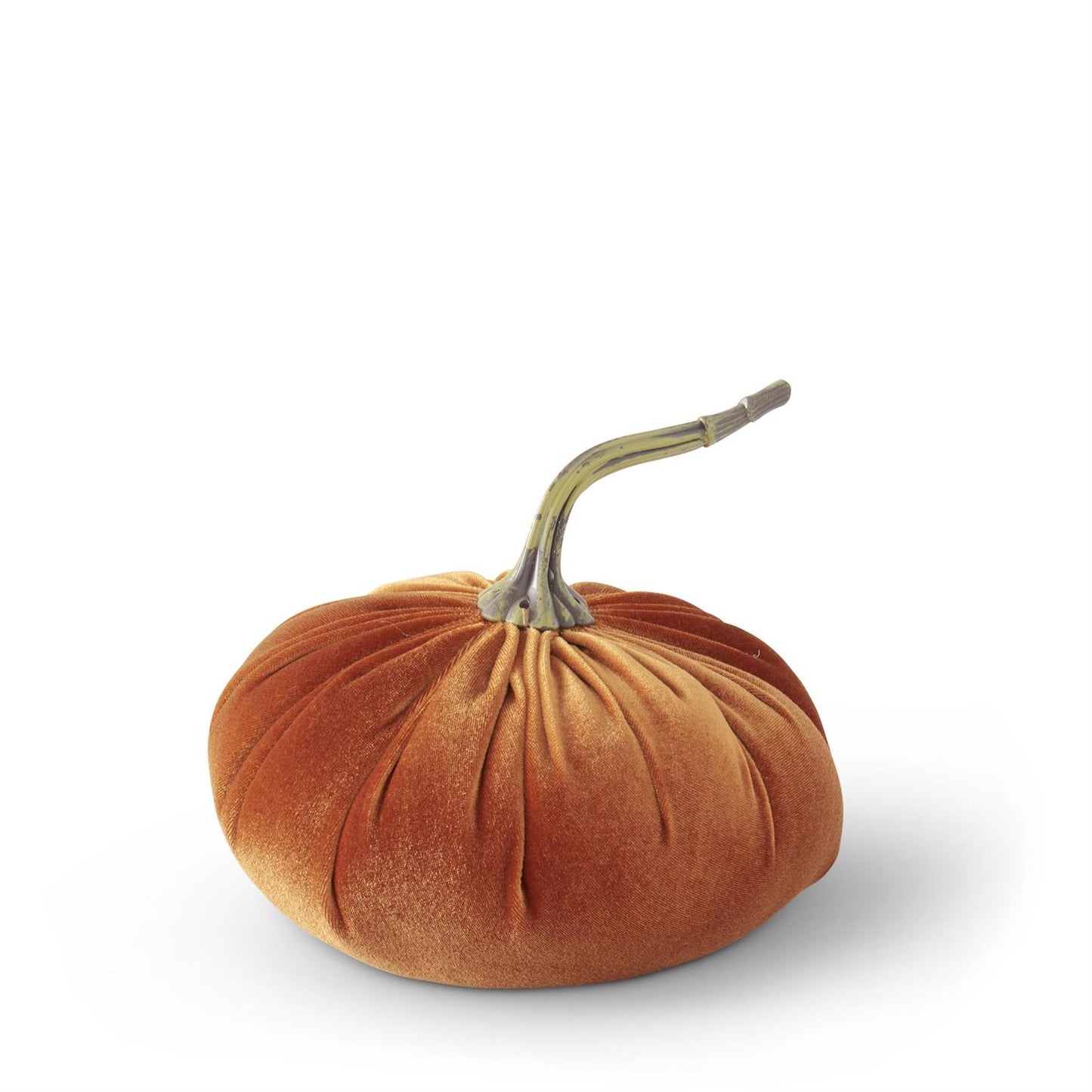 6.75 Inch Orange Velvet Stuffed Pumpkin