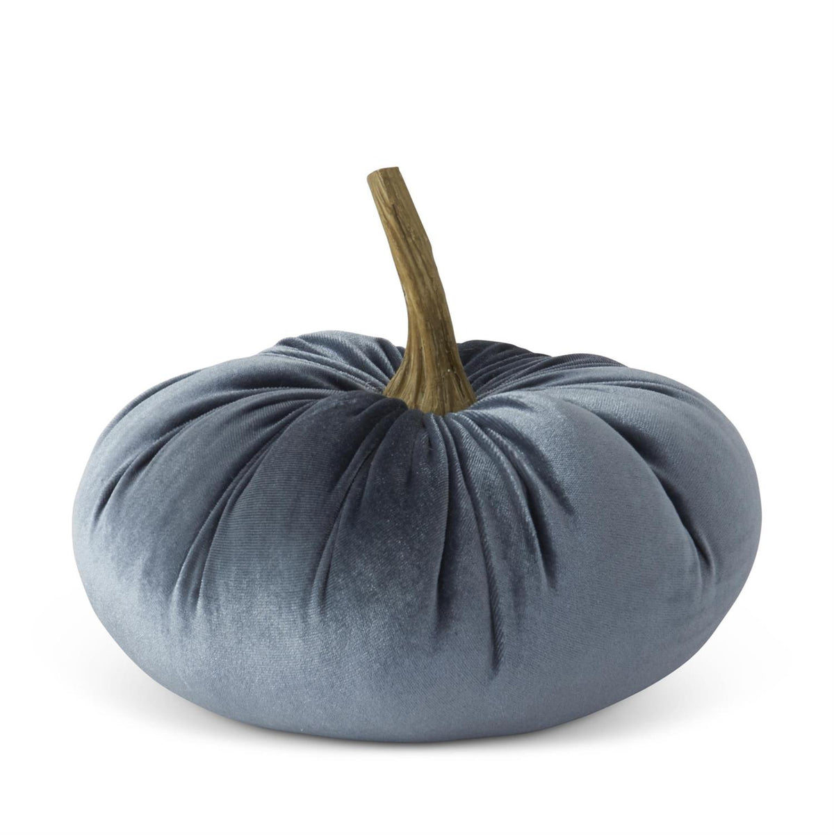 Velvet Stuffed Pumpkin in Blue, 6.25 Inch