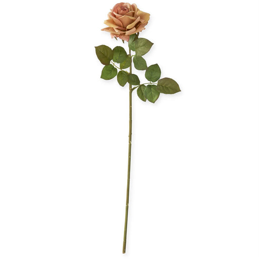 29.5 Inch Tan w/Orange Real Touch Full Bloom Rose