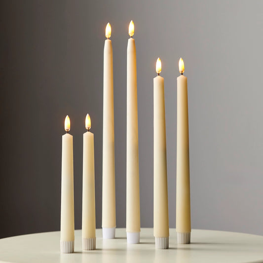 10" Ivory Taper Candles - Set of 2
