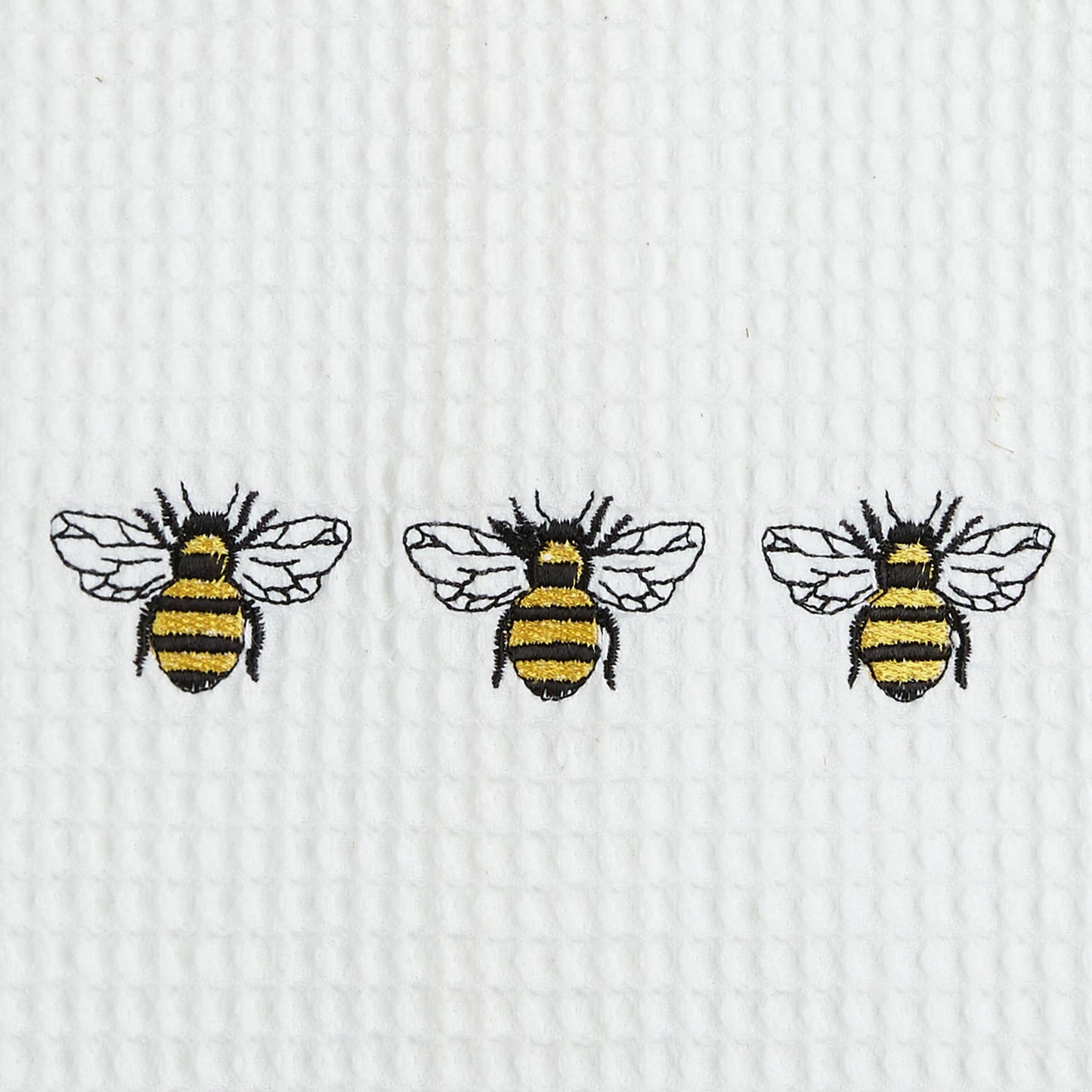 Bumblebee Trio Embroidered Kitchen Towel