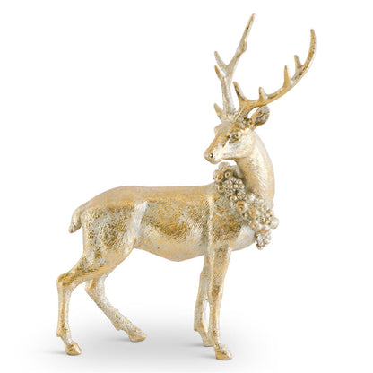 Antique Gold Resin Deer, view 3